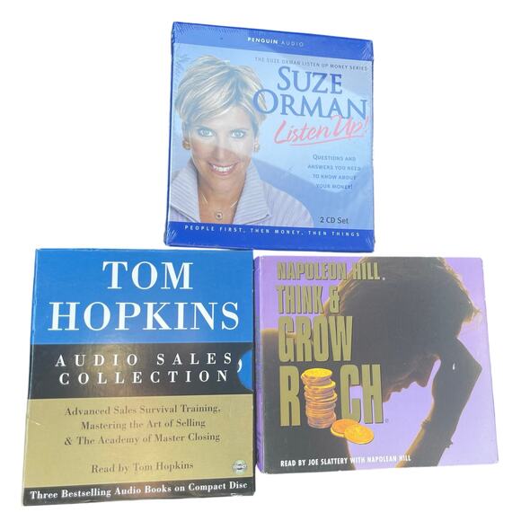 MONEY AUDIOBOOK BUNDLE - 3 - Tom Hopkins, Susie Orman and Napoleon Hill - Picture 1 of 2